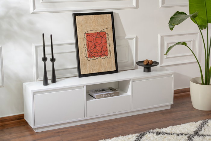 Nordure Soporte de TV Vanguard - Blanco Natural Nordure Soporte de TV Vanguard - Blanco Natural